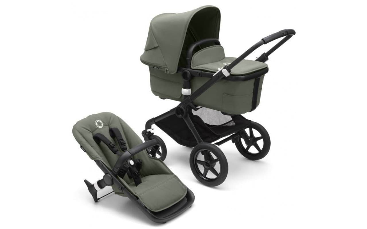 Коляска универсальная 2в1 BUGABOO FOX3, BLACK/FOREST GREEN 2306010005