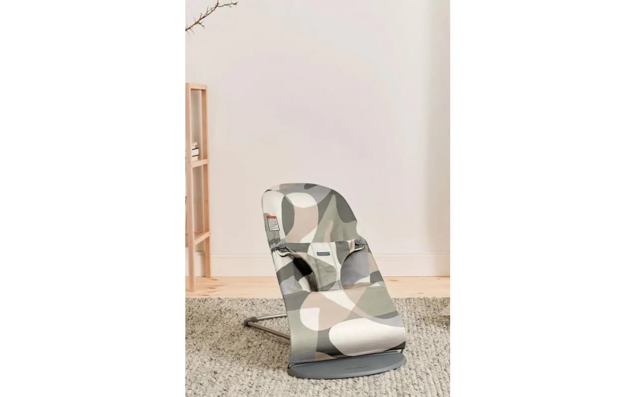 Шезлонг BabyBjorn Bouncer Bliss Cotton 0396 Khaki Green Print фото 2