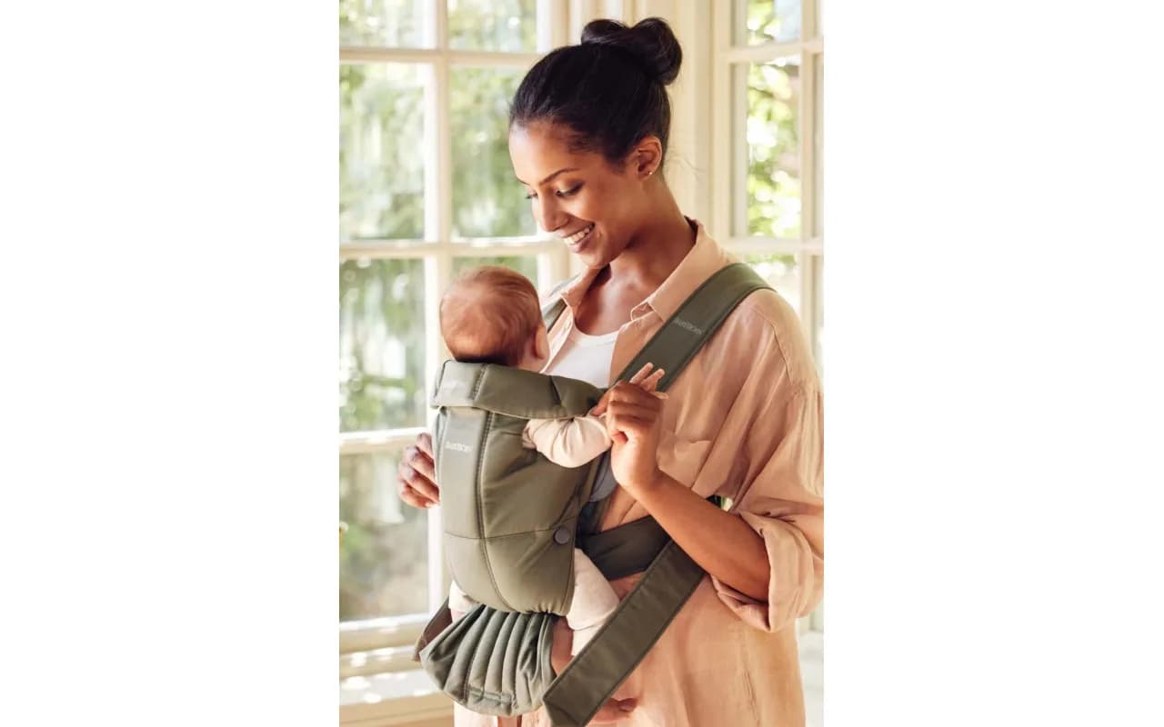 Рюкзак-кенгуру BabyBjorn Mini Woven 0401 Dark Green фото 2 Рюкзак-кенгуру BabyBjorn Mini Woven 0401 Dark Green фото 2