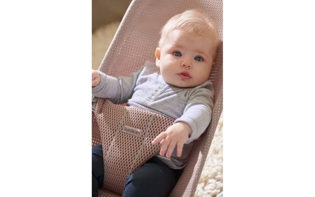 Шезлонг BabyBjorn Bouncer Bliss Mesh 1089 Dusty Pink фото 2 Шезлонг BabyBjorn Bouncer Bliss Mesh 1089 Dusty Pink фото 2