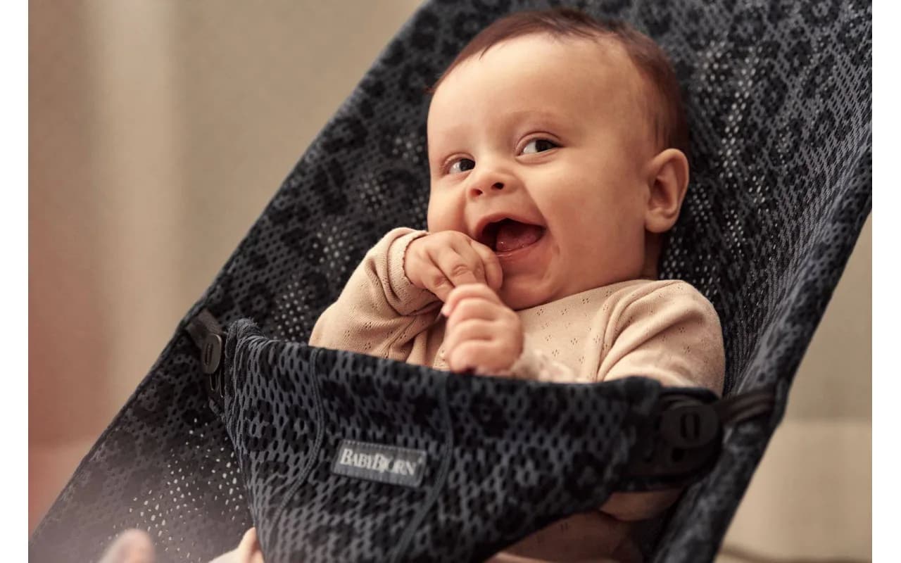 Шезлонг BabyBjorn Bouncer Bliss Mesh 0785 Anthracite/Leopard фото 3 Шезлонг BabyBjorn Bouncer Bliss Mesh 0785 Anthracite/Leopard фото 3