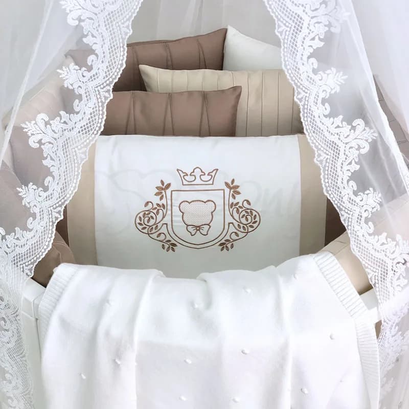 Постільний комплект Маленька Соня Royal 7од 16001 Chocolate фото 2 Постільний комплект Маленька Соня Royal 7од 16001 Chocolate фото 2