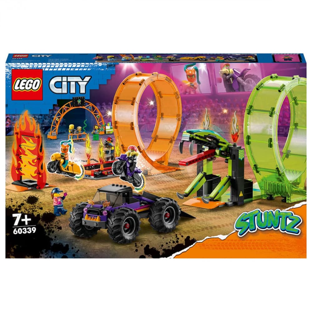 Конструктор LEGO City Stuntz Двойная петля каскадерской арены 598дет 60339