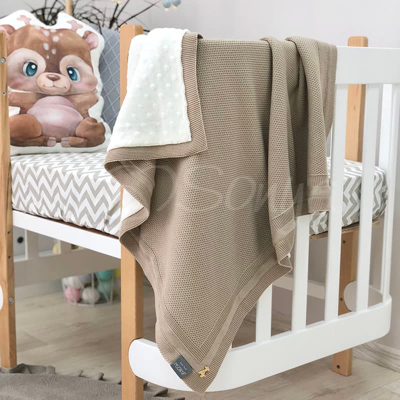 Плед вязаный WellSoft Маленькая Соня Рогожка 935141