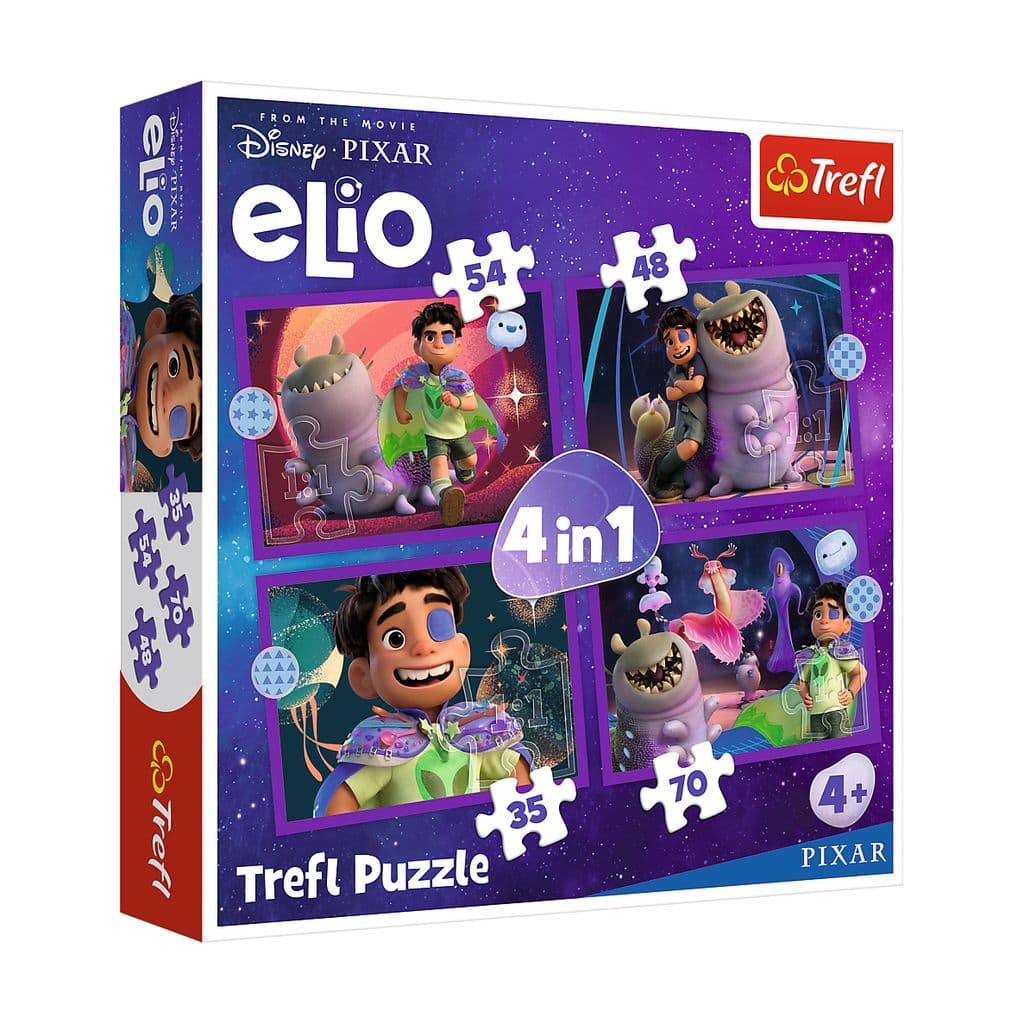 Пазл Trefl 4в1 Disney Elio Позаземні місії 34665