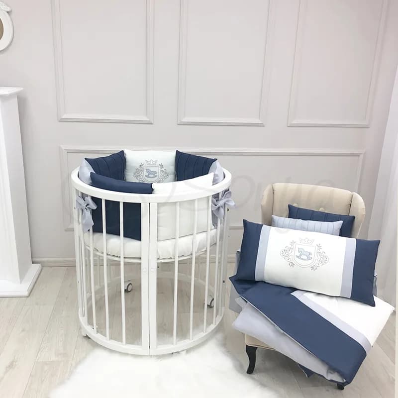 Постільний комплект Маленька Соня Royal 7од 0160183 Blue фото 3 Постільний комплект Маленька Соня Royal 7од 0160183 Blue фото 3