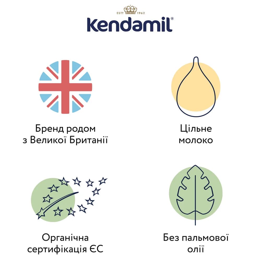 Смесь молочная Kendamil Organic-1 800г 92000041 фото 5