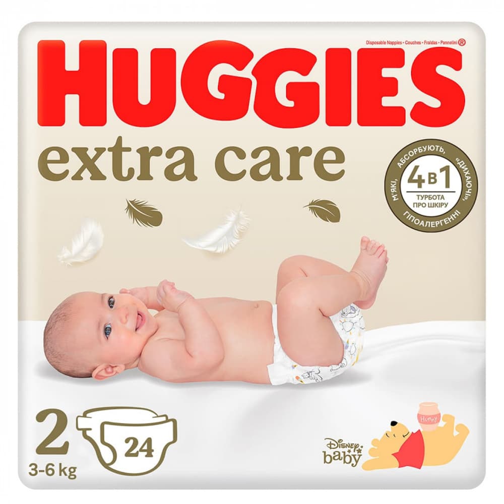 Підгузники Huggies Extra Care (2) 24шт 535502 Підгузники Huggies Extra Care (2) 24шт 535502