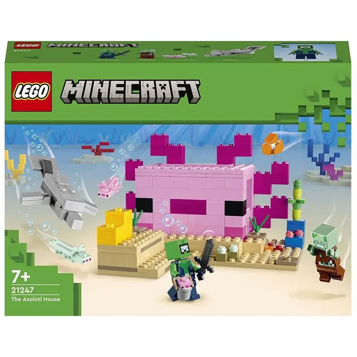 Конструктор Lego Minecraft Дом-Аксолотль 242дет 21247 Конструктор Lego Minecraft Дом-Аксолотль 242дет 21247