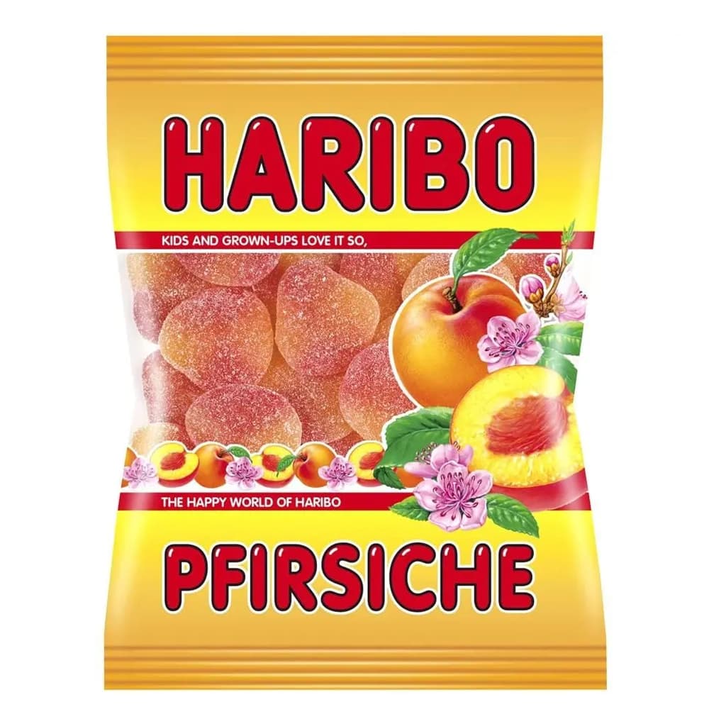 Конфеты желейные неглазурованные со вкусом персика Haribo 80г AT38087U Конфеты желейные неглазурованные со вкусом персика Haribo 80г AT38087U