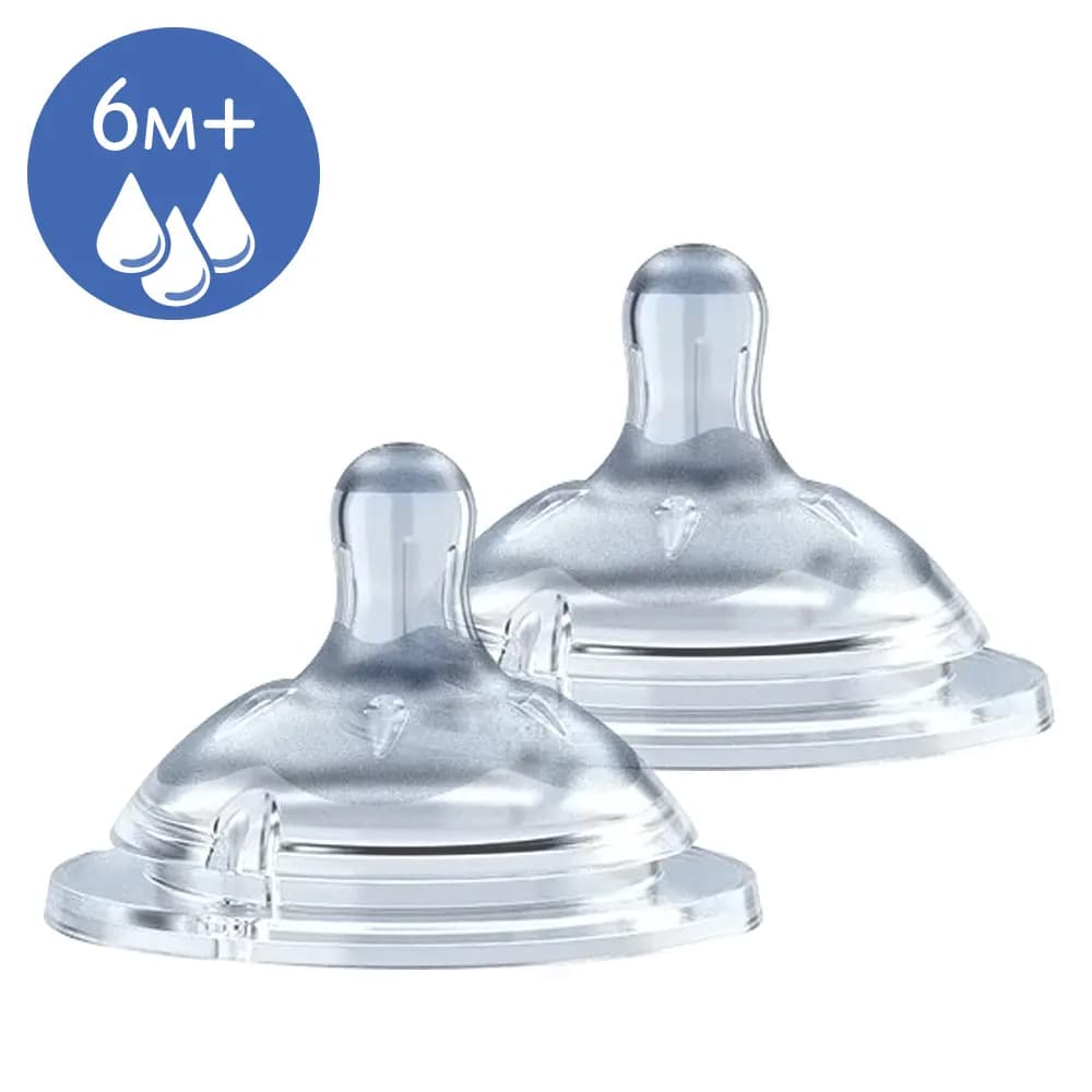 Соска силиконовая Chicco Step Up New быстрый поток 2шт 6м+ 81047.20