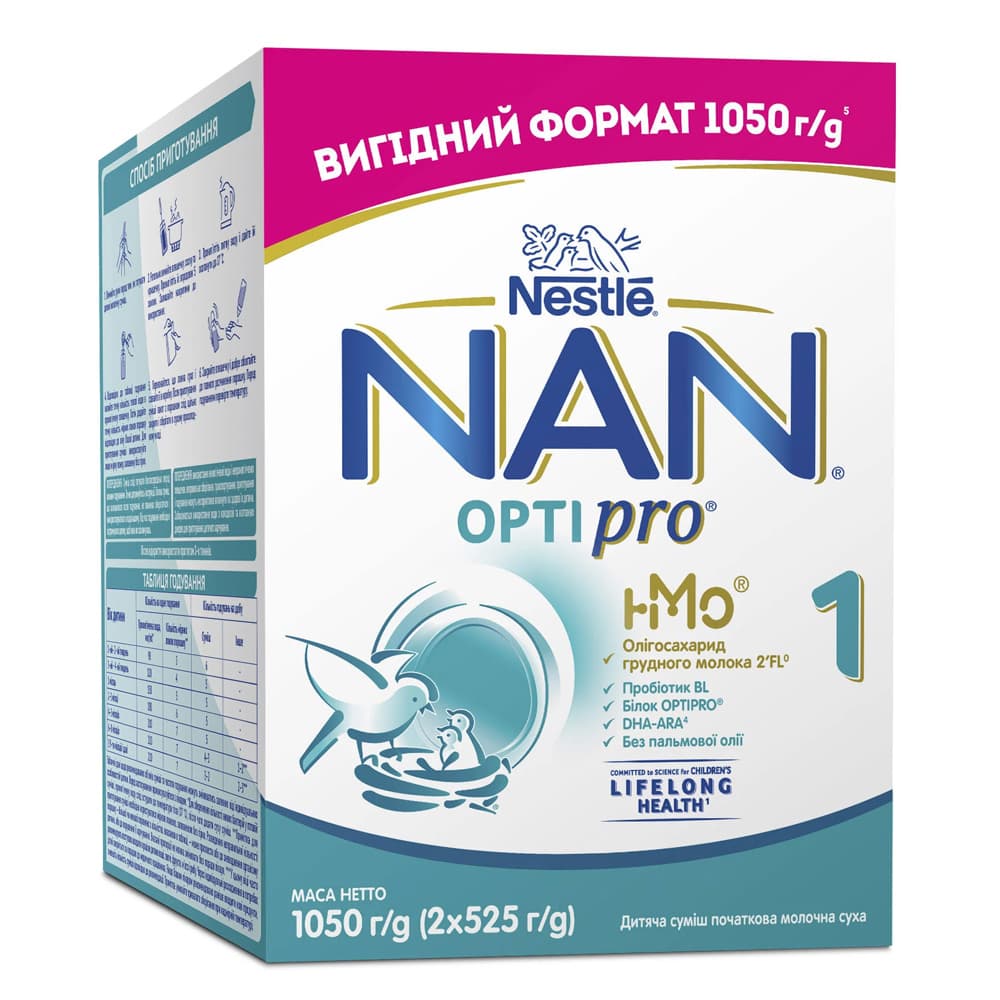 Смесь Nestle Нан-1 Optipro 2*525г 10280346 Смесь Nestle Нан-1 Optipro 2*525г 10280346