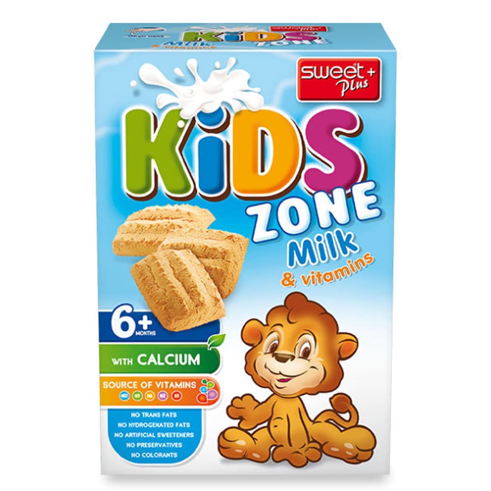 Печиво Sweet Plus Kids Zone з молоком 220г 1110300 Печиво Sweet Plus Kids Zone з молоком 220г 1110300
