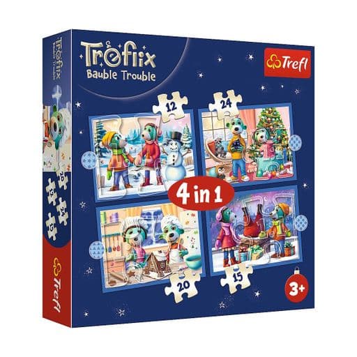 Пазл Trefl 4в1 У Трефліксі йде сніг 34657