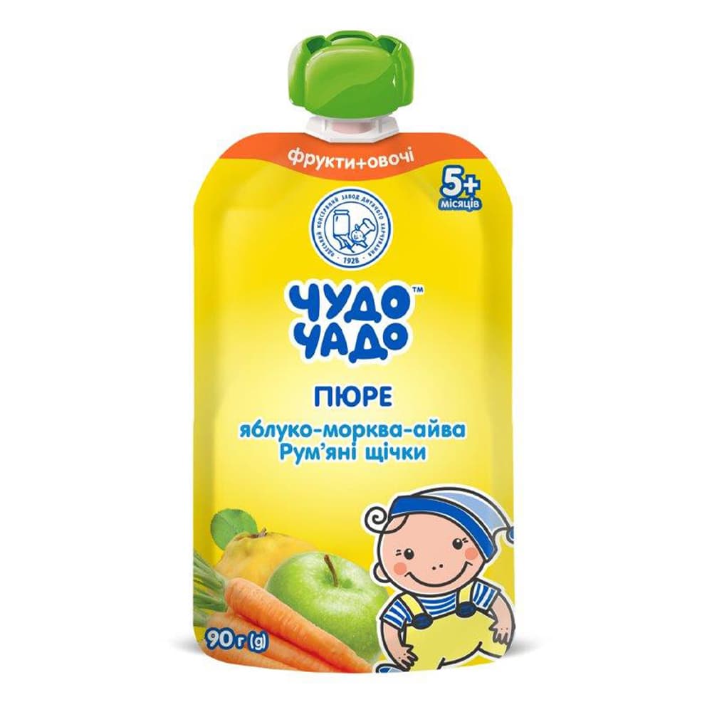 Пюре яблоко, морковь, айва Чудо-Чадо 90г 7022200