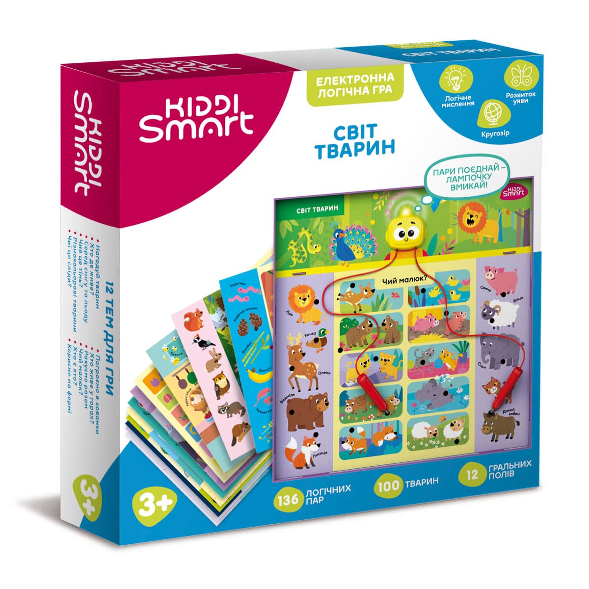 Игрушка обучающая Kiddi Smart Викторина мир животных 157-A-001-UA Игрушка обучающая Kiddi Smart Викторина мир животных 157-A-001-UA