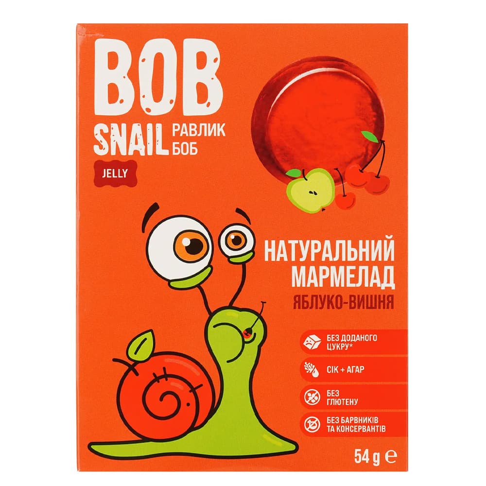 Мармелад яблуко-вишня Равлик Боб 54г 1740470 Мармелад яблуко-вишня Равлик Боб 54г 1740470