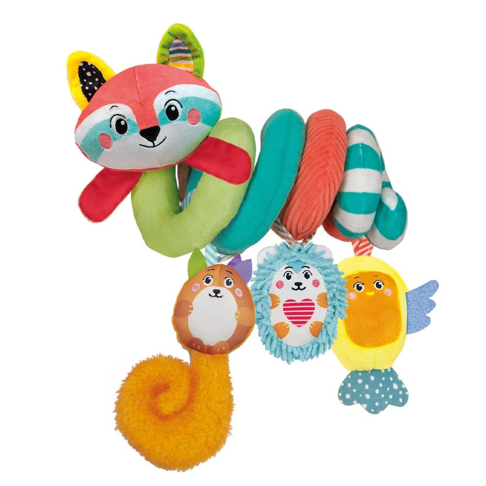 Игрушка на коляску Clementoni Soft Spiral Happy Animals 17799 Игрушка на коляску Clementoni Soft Spiral Happy Animals 17799