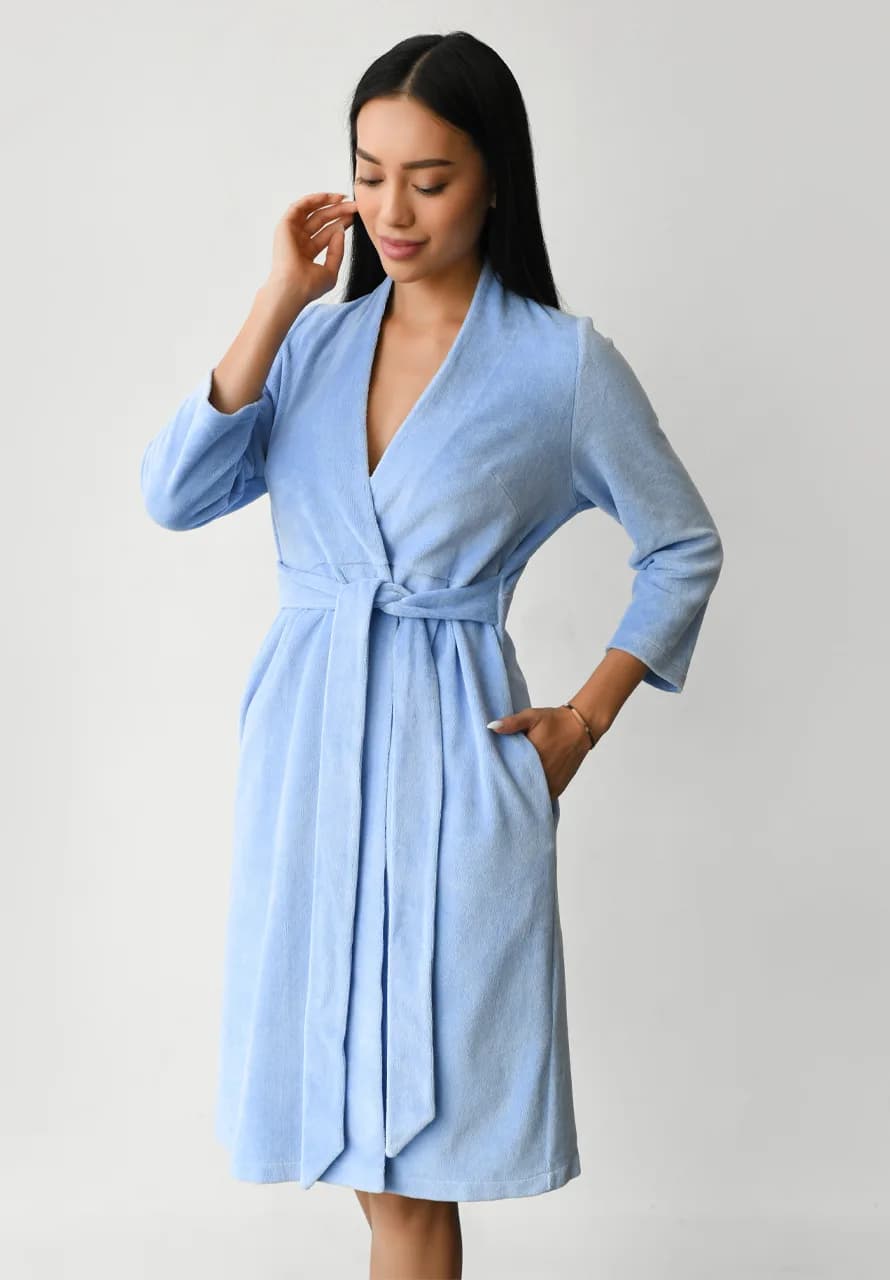 Халат велюр для беременных и кормления XS-XL Мамин Дом 25400 фото 5