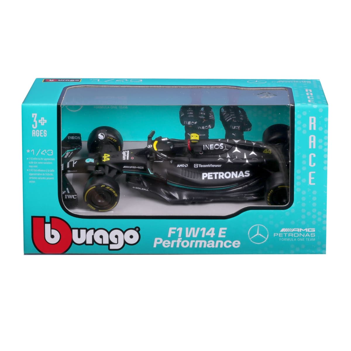Автомодель Bburago Mercedes-AMG F1 W14 E Performance 1:43 18-38080 Автомодель Bburago Mercedes-AMG F1 W14 E Performance 1:43 18-38080