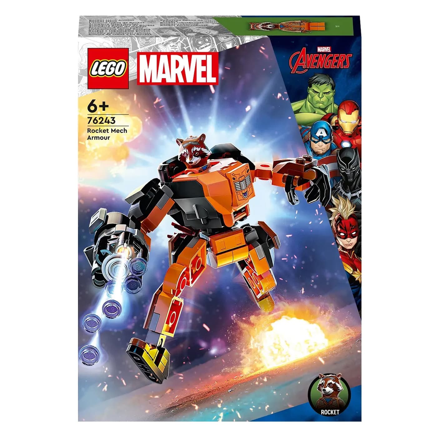 Конструктор Lego Super Heroes Робоброня Єнота Ракети 98дет 76243 Конструктор Lego Super Heroes Робоброня Єнота Ракети 98дет 76243