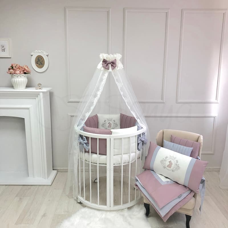 Постельный комплект Маленькая Соня Royal 7ед 16079 Рowder pink