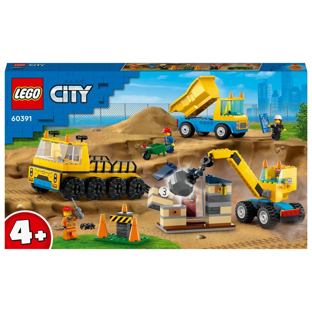 Конструктор LEGO City Строительный грузовик и шаровидный кран-таран 235дет 60391