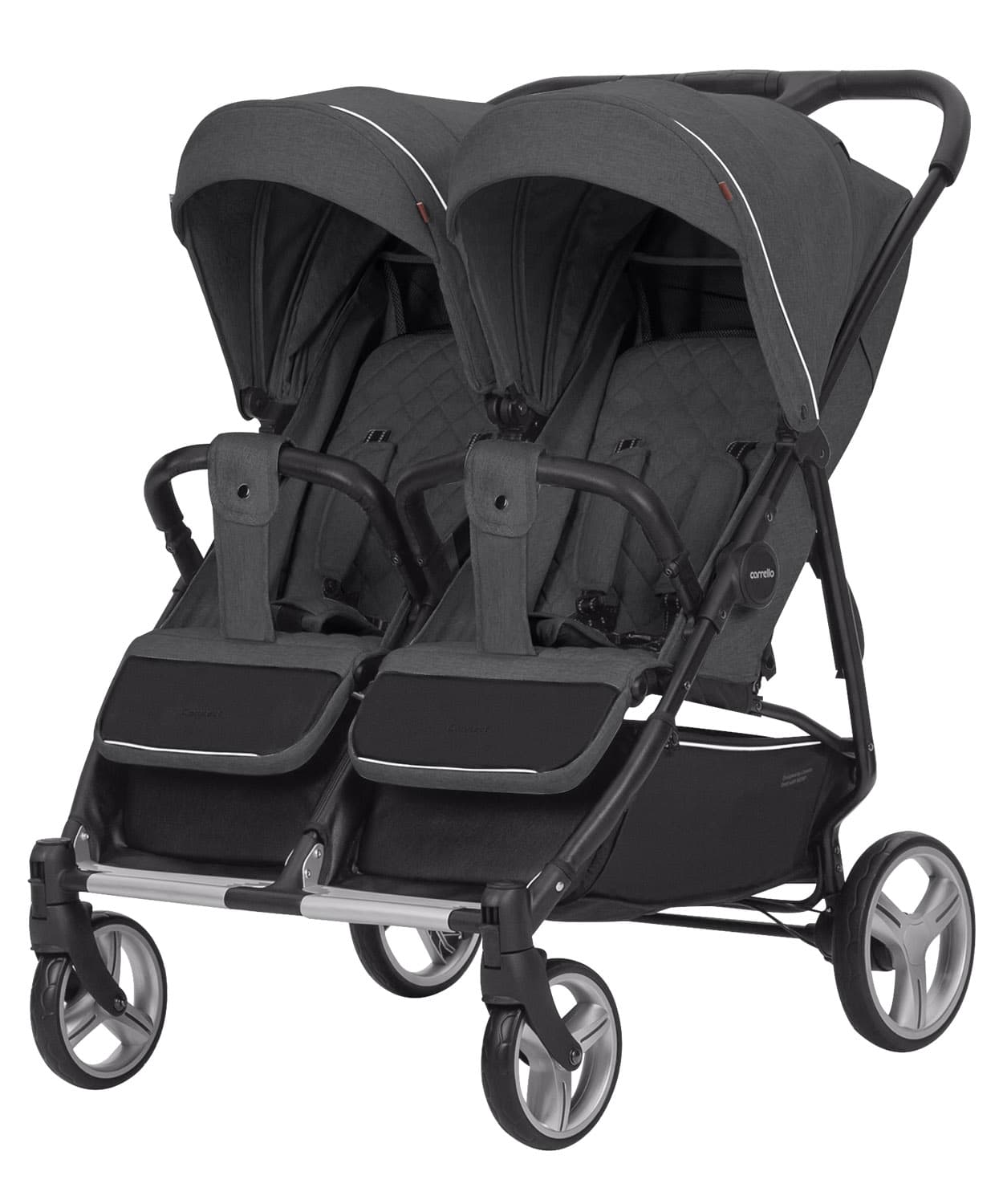 Коляска прогулянкова для двійні Carrello Connect CRL-5502 Serious Black