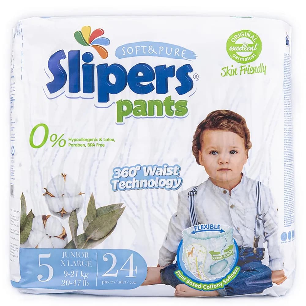 Подгузники-трусики Slipers Pants 5 X Large (9-21кг) 24шт PA-205 фото 2 Подгузники-трусики Slipers Pants 5 X Large (9-21кг) 24шт PA-205 фото 2
