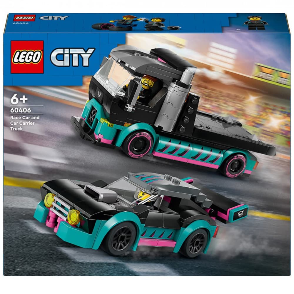 Конструктор Lego City Автомобиль для гонок и автовоз 328дет 60406