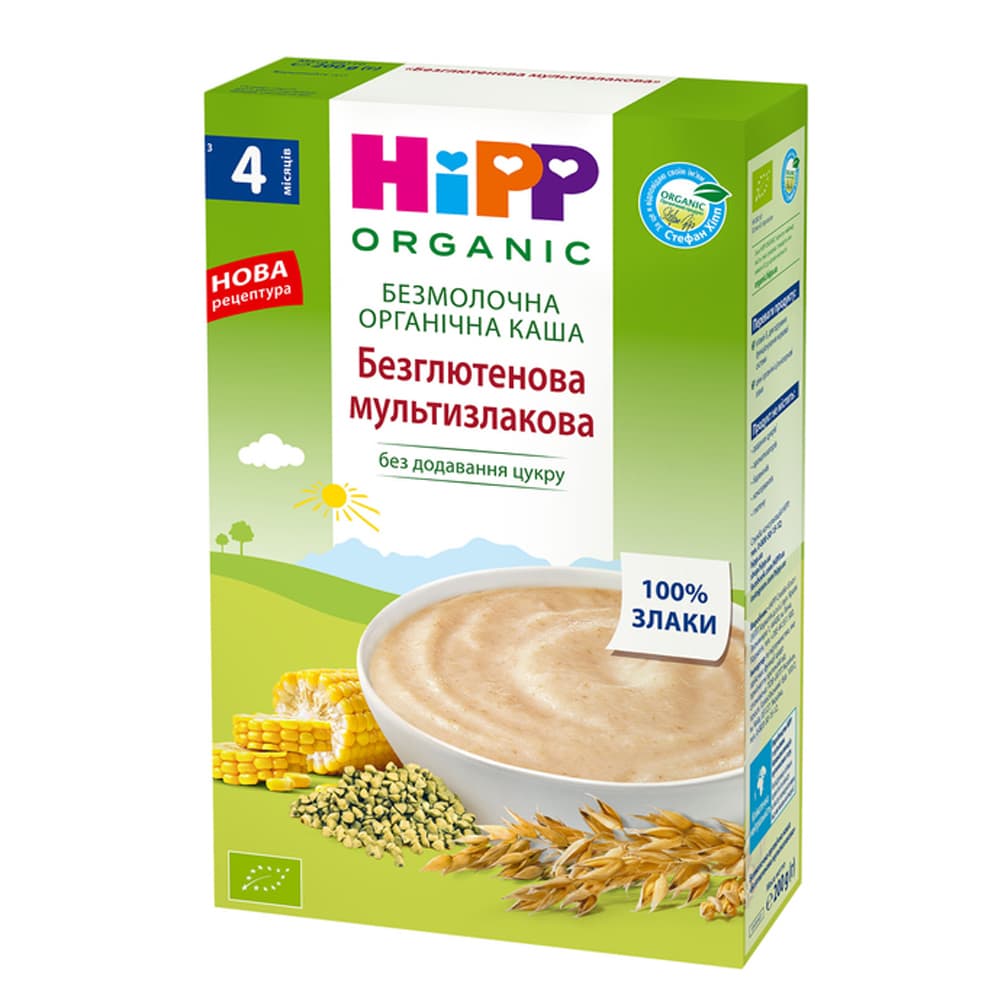 Каша безмолочна безглютенова мультизлакова HIPP 200г 2830 Каша безмолочна безглютенова мультизлакова HIPP 200г 2830