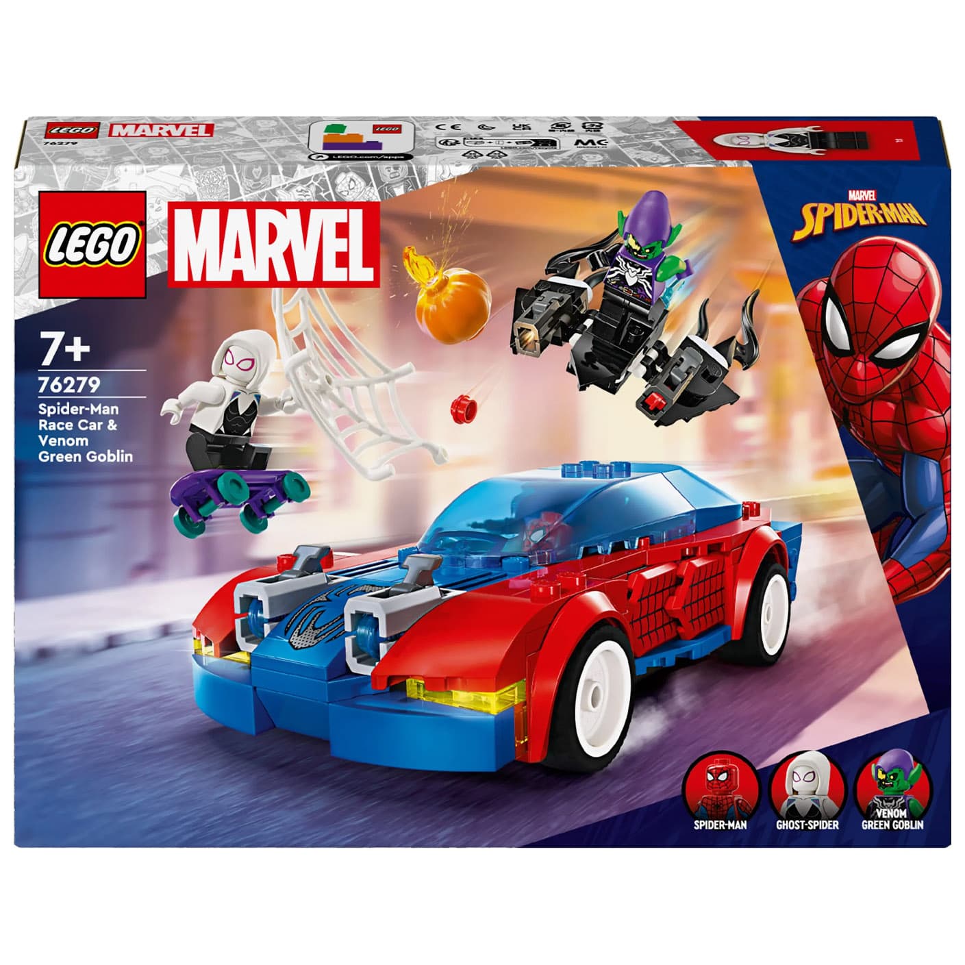 Конструктор Lego Marvel Автомобиль для гонки Человека-Паука и Зеленый Гоблин 227дет 76279 Конструктор Lego Marvel Автомобиль для гонки Человека-Паука и Зеленый Гоблин 227дет 76279
