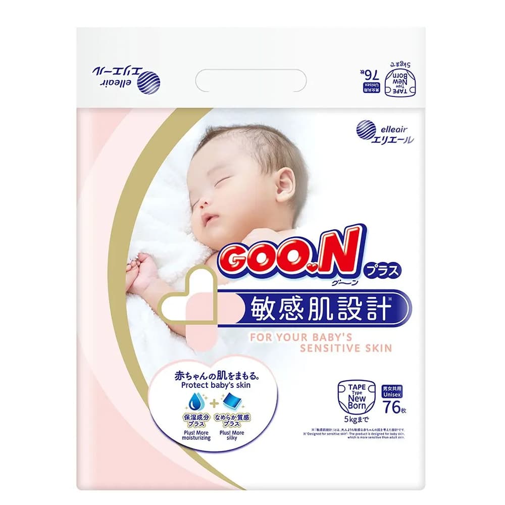 Подгузники Plus Goo.N newborn 76шт 21000626-Унисекс