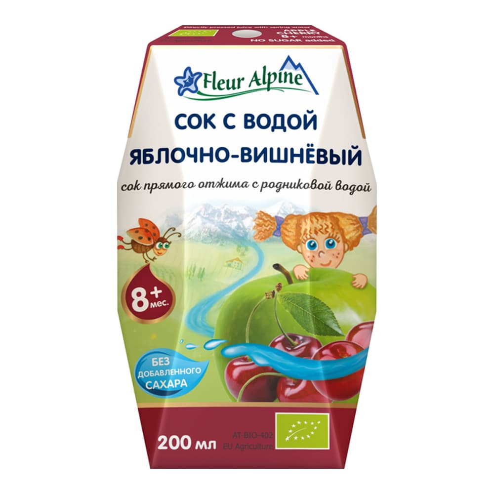 Сік яблуко, вишня Fleur Alpine 200мл 1384012 Сік яблуко, вишня Fleur Alpine 200мл 1384012