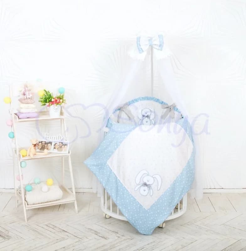 Постільний комплект Маленька Соня Lucky Star Oval 6од 023307 Блакитний фото 5