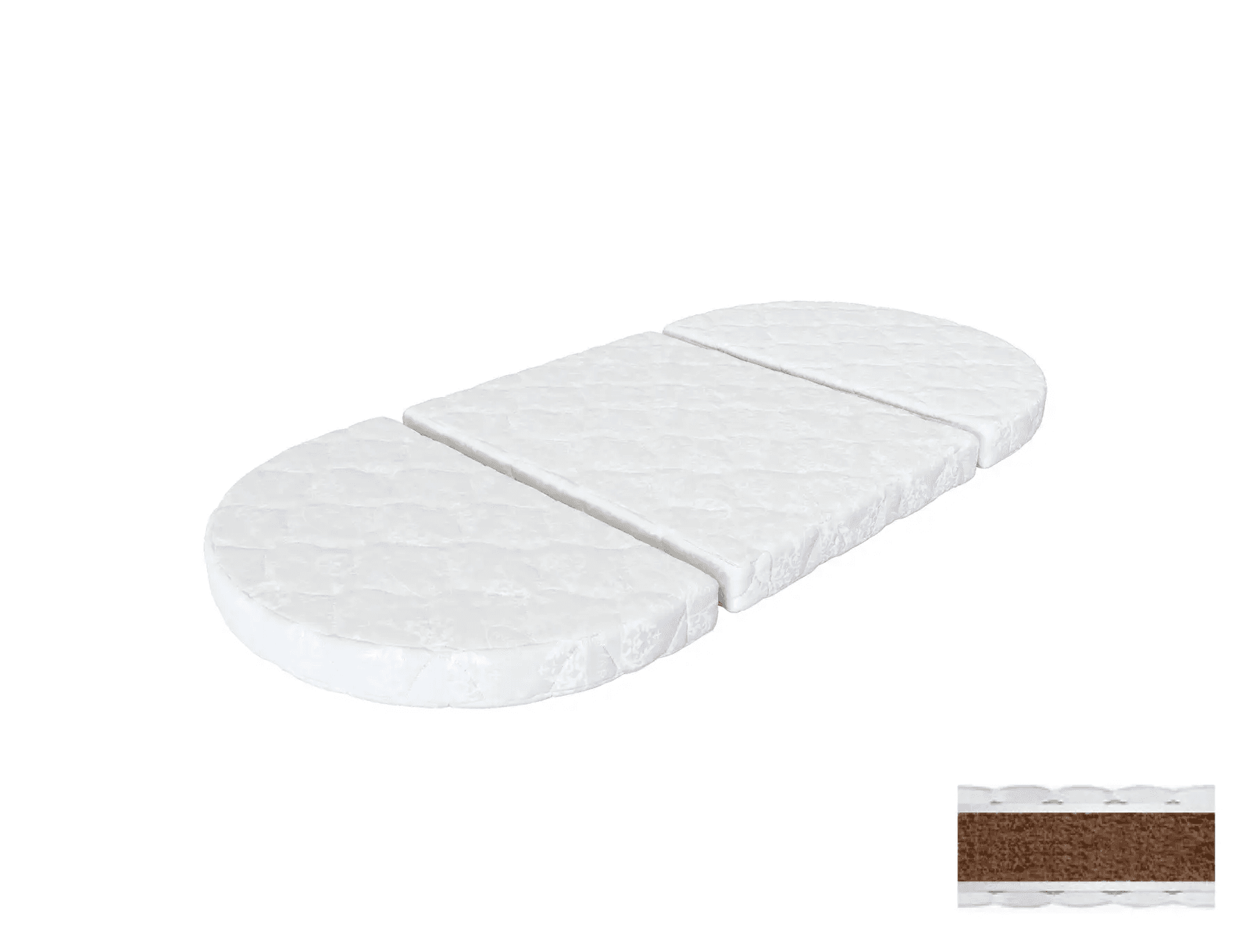 Матрац трансформер IngVart Smart bed Oval кокос 60х72/120 см 601626 Матрац трансформер IngVart Smart bed Oval кокос 60х72/120 см 601626