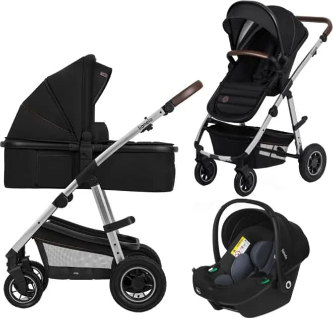 Коляска универсальная 3в1 Lionelo Amber 3 Black Silver LO-AMBER BLACK SILVER (3in1) фото 3 Коляска универсальная 3в1 Lionelo Amber 3 Black Silver LO-AMBER BLACK SILVER (3in1) фото 3