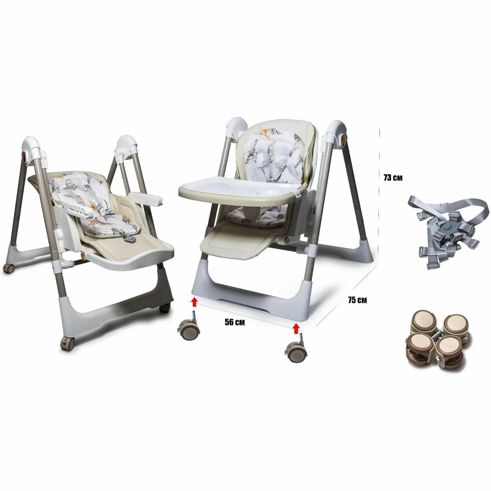 Стульчик для кормления Bambi M 5897 Beige фото 2