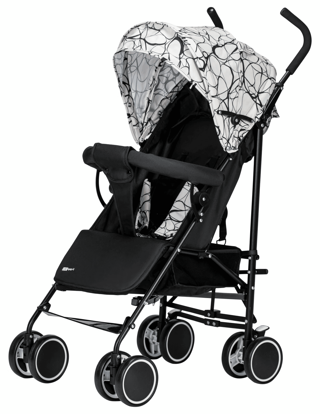 Коляска прогулочная FreeON Simple Black-White 48549