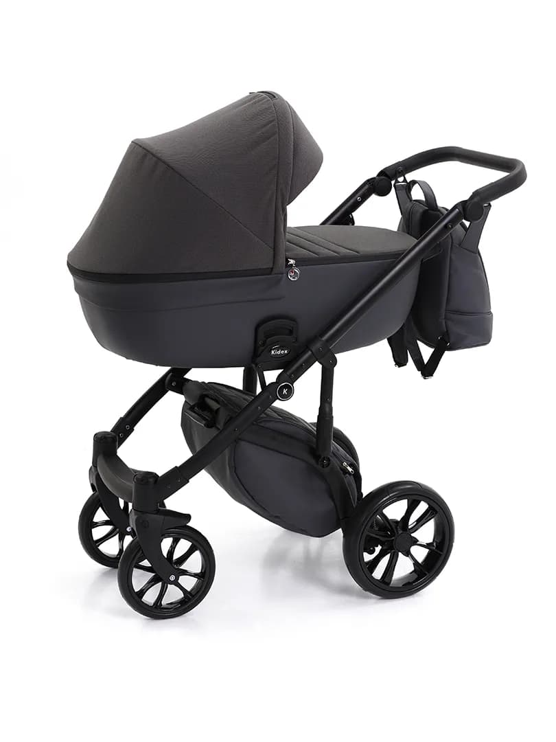 Коляска універсальна 2в1 Kidex K-Style Graphite Grey Handle Brown KDX0023 фото 4 Коляска універсальна 2в1 Kidex K-Style Graphite Grey Handle Brown KDX0023 фото 4