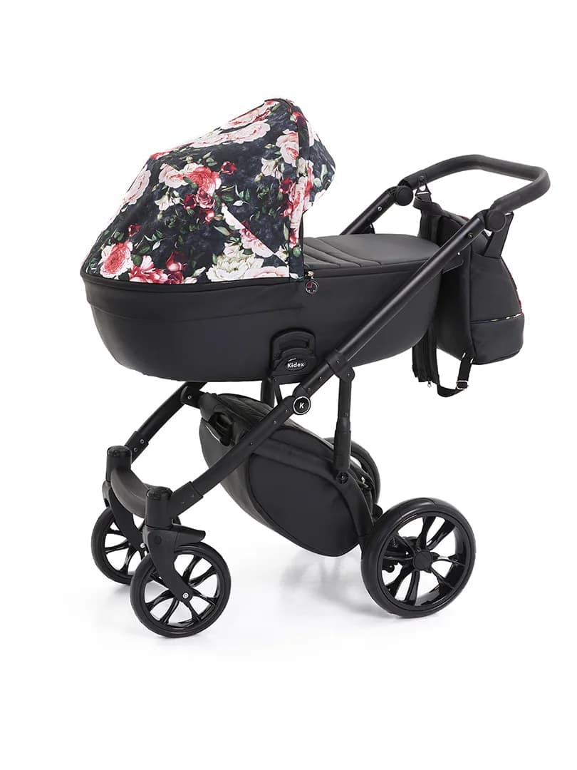 Коляска універсальна 2в1 Kidex K-Style Bloom of Rose Handle Black KDX0011 фото 3 Коляска універсальна 2в1 Kidex K-Style Bloom of Rose Handle Black KDX0011 фото 3
