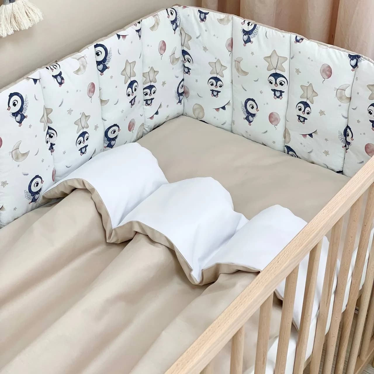 Постельный комплект Маленькая Соня Baby Dream Пингвин 6ед 0203152 фото 2 Постельный комплект Маленькая Соня Baby Dream Пингвин 6ед 0203152 фото 2