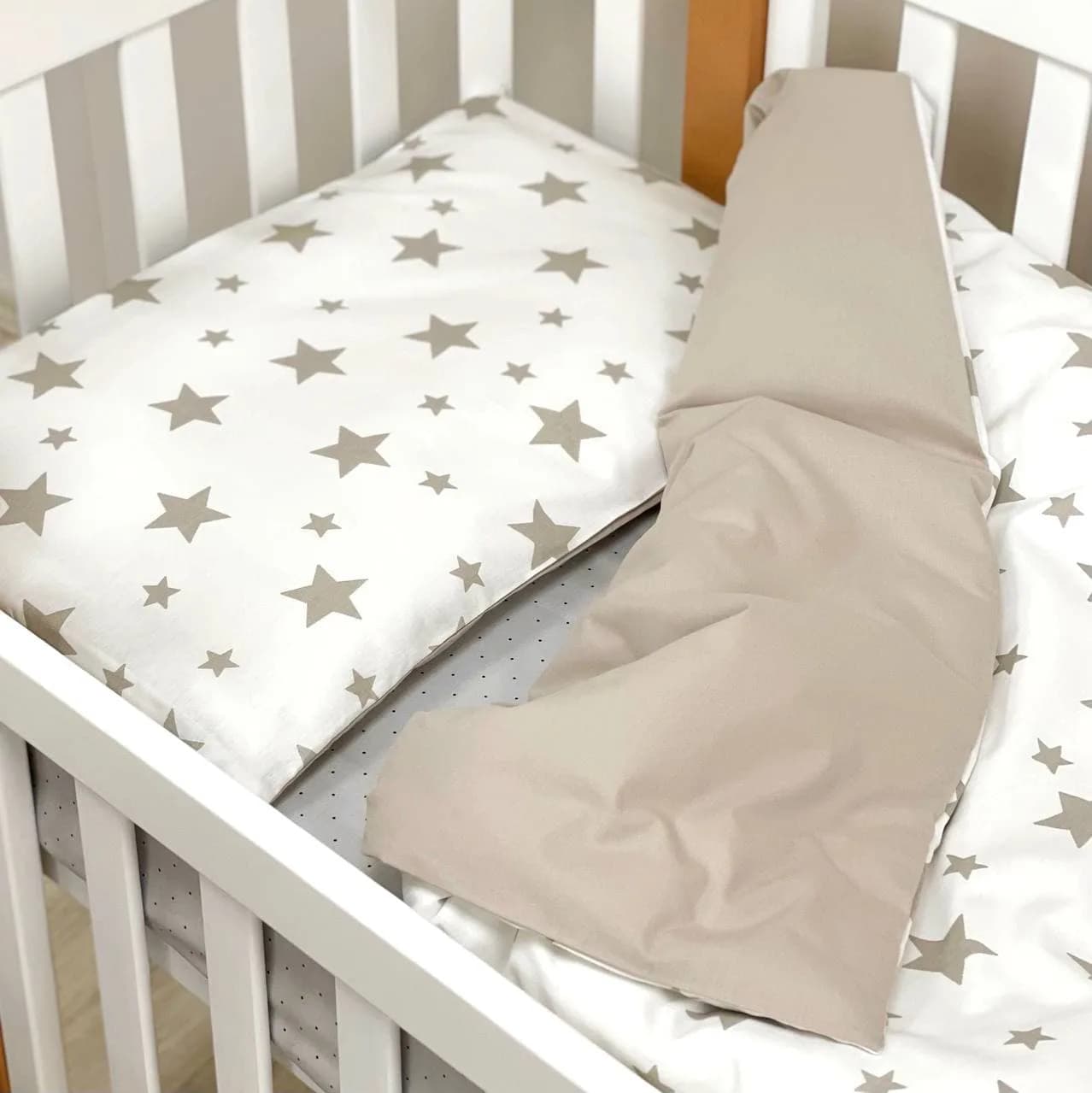 Змінний комплект Маленька Соня Happy night Зірки бежеві 3од 03107423 фото 4 Змінний комплект Маленька Соня Happy night Зірки бежеві 3од 03107423 фото 4