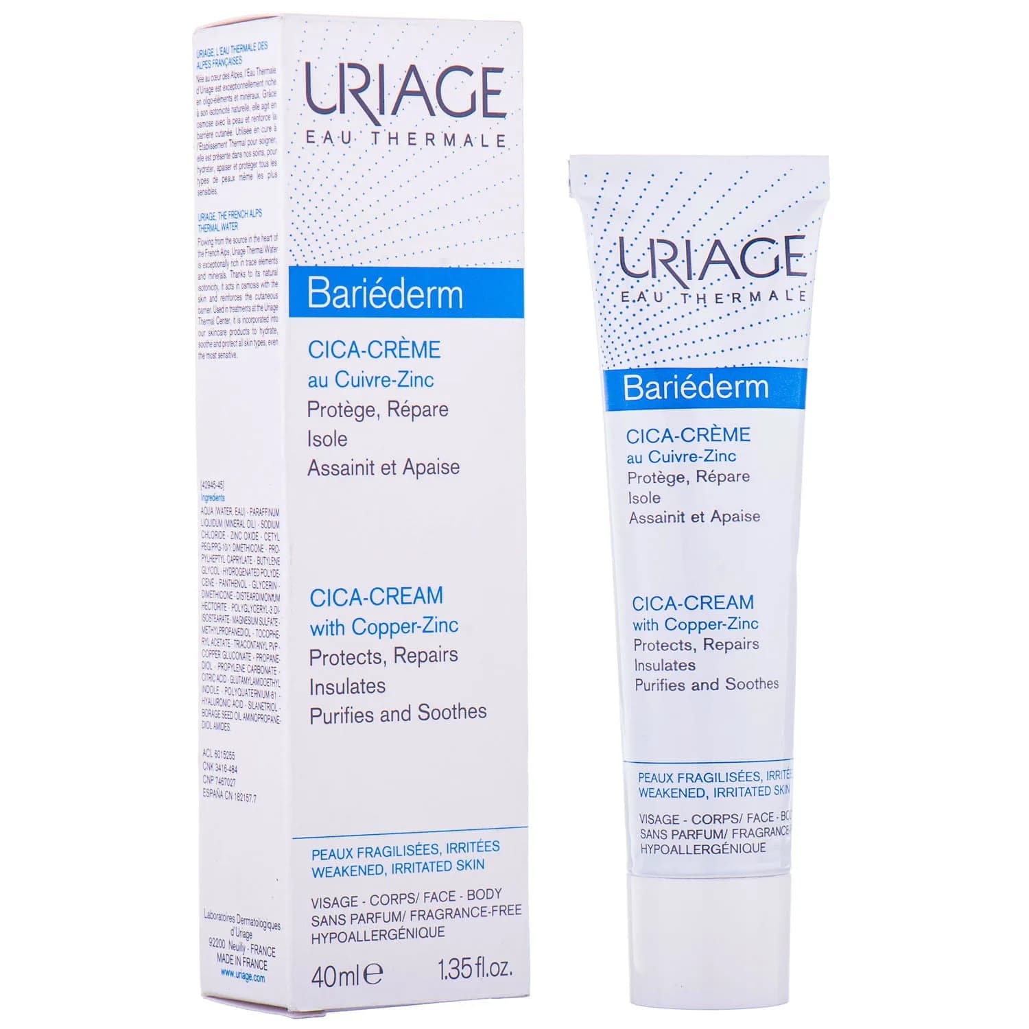 Крем Uriage Cu -Zn+ 40мл 15001074 фото 2 Крем Uriage Cu -Zn+ 40мл 15001074 фото 2