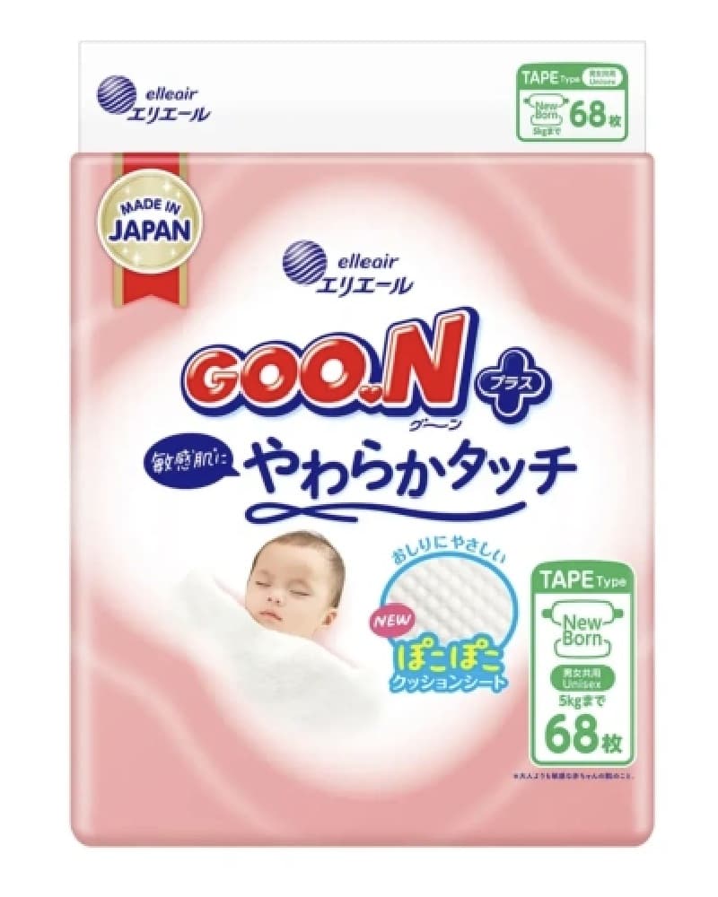 Подгузники Plus Goo.N newborn 68шт 21001495