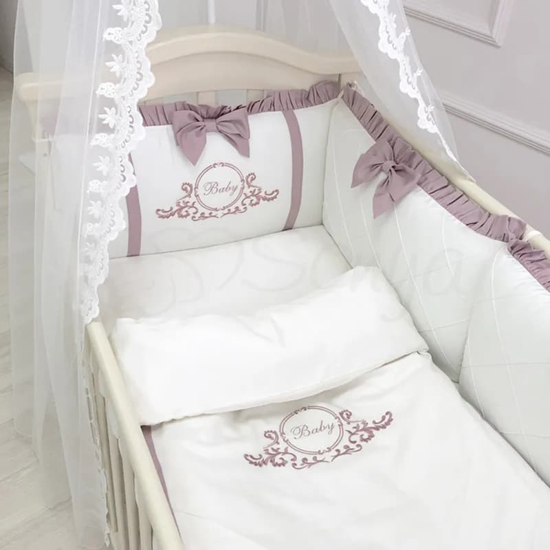 Постельный комплект Маленькая Соня Belissimo 7ед 015579 Рowder pink фото 2 Постельный комплект Маленькая Соня Belissimo 7ед 015579 Рowder pink фото 2