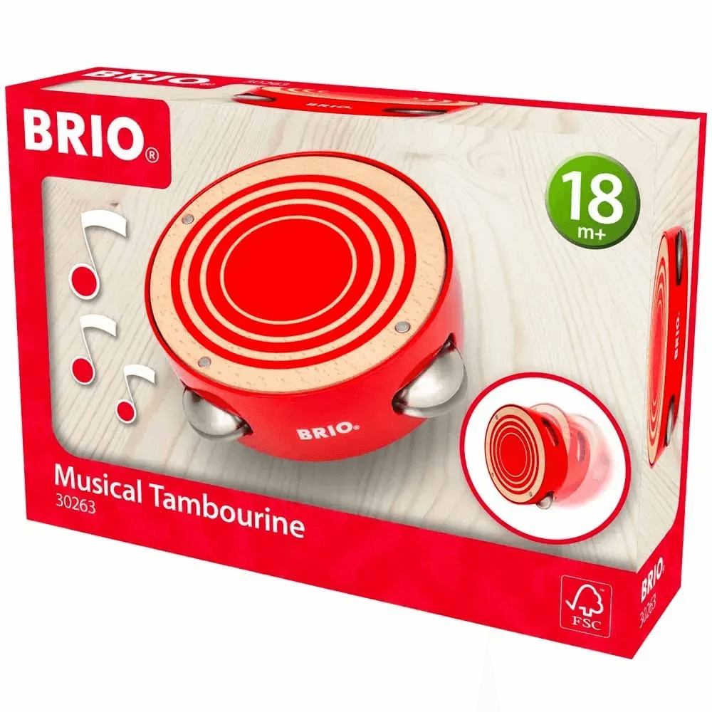 Музыкальный инструмент BRIO Тамбурин 30263 Музыкальный инструмент BRIO Тамбурин 30263