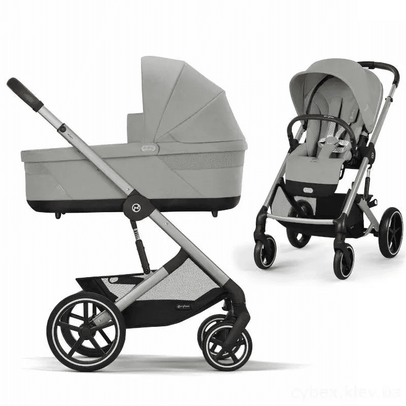 Коляска універсальна 2в1 Cybex Balios S Lux 2025 SLV Stone Grey 519020302