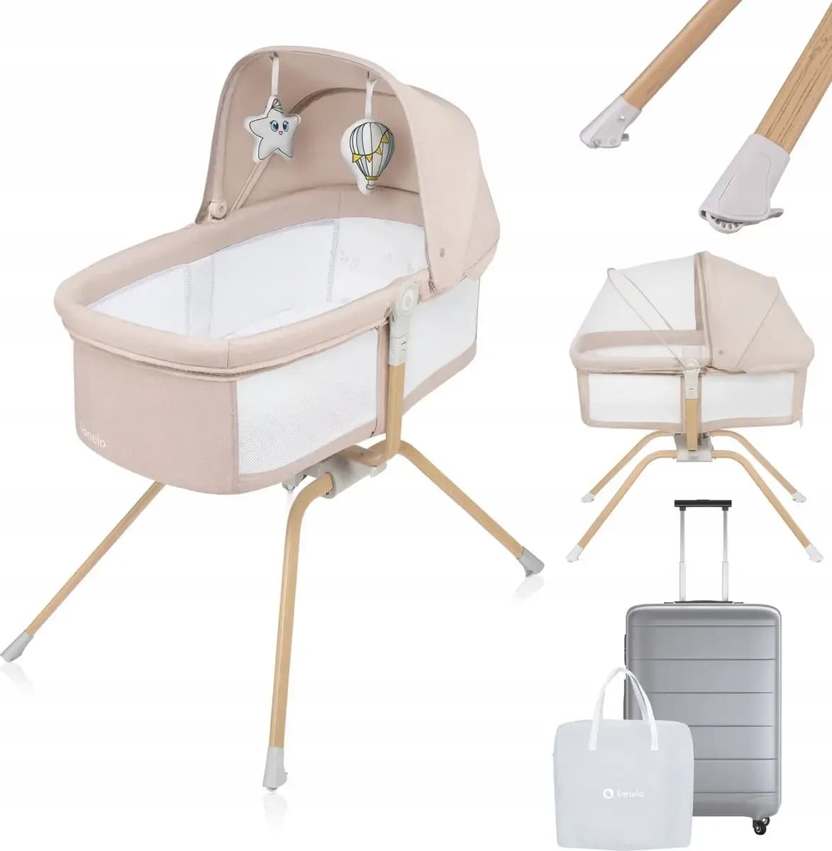 Ліжко-колиска 3в1 Lionelo Malin Evo Beige Natural LO-MALIN EVO BEIGE NATURAL фото 3 Ліжко-колиска 3в1 Lionelo Malin Evo Beige Natural LO-MALIN EVO BEIGE NATURAL фото 3