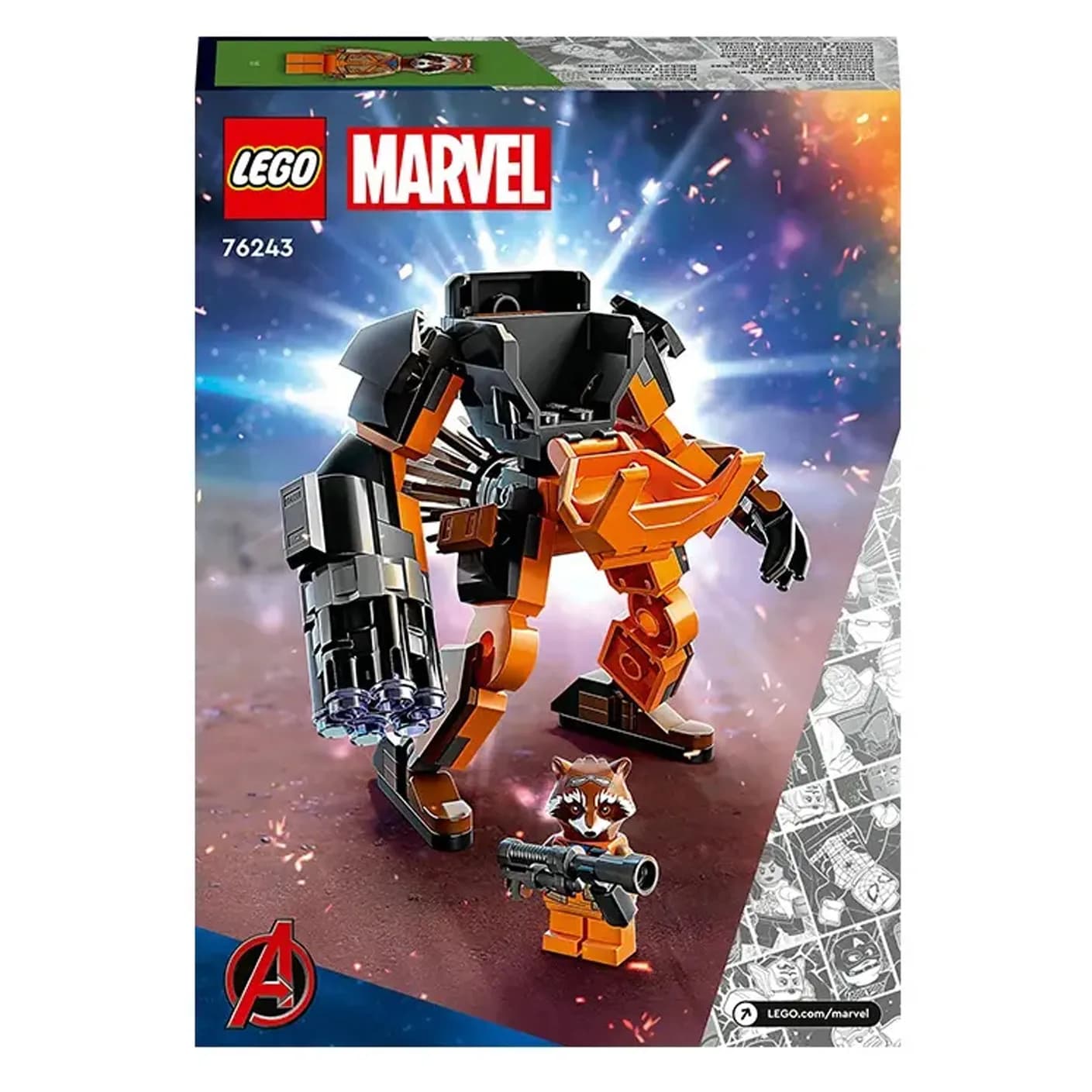 Конструктор Lego Super Heroes Робоброня Єнота Ракети 98дет 76243 фото 9 Конструктор Lego Super Heroes Робоброня Єнота Ракети 98дет 76243 фото 9
